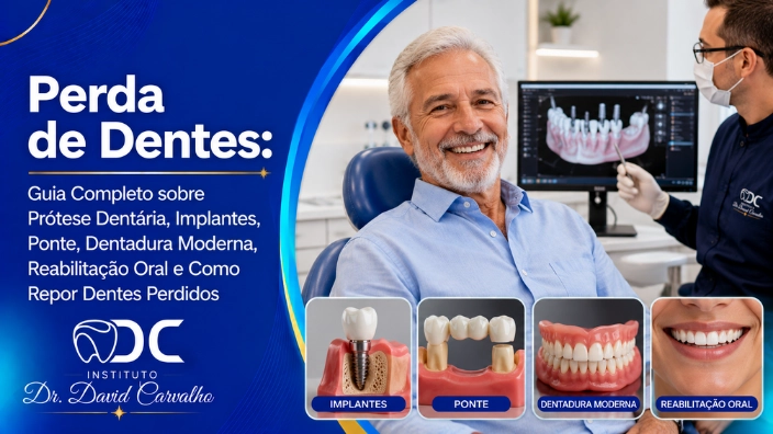 Perda de Dentes: Guia Completo sobre Prótese Dentária, Implantes, Ponte, Dentadura Moderna, Reabilitação Oral e Como Repor Dentes Perdidos